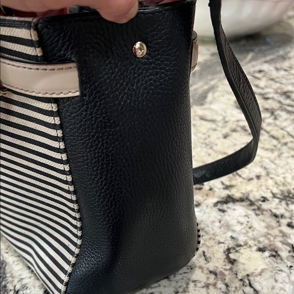 Kate Spade Black and White Striped Crossbody Bag - Picture 5 of 6